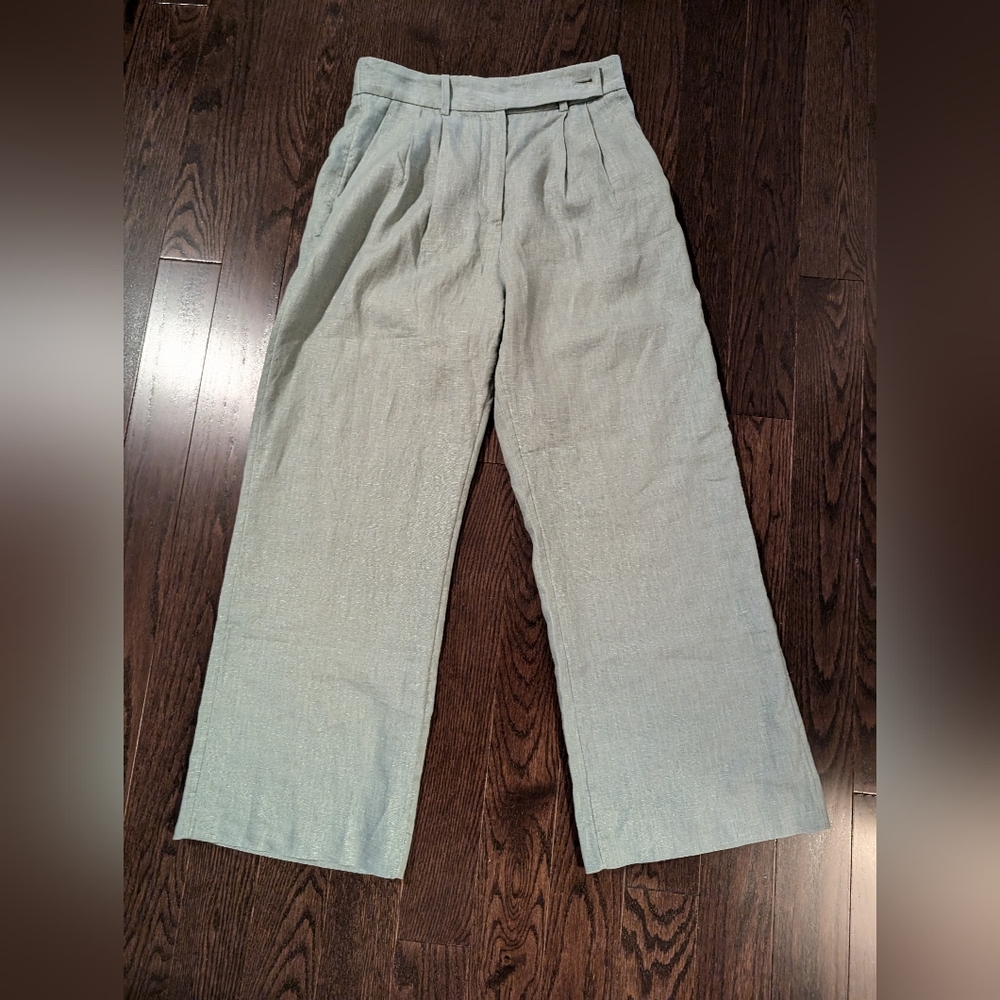 Abercrombie & Fitch the linen collection ultra high waist pants 27s/4s